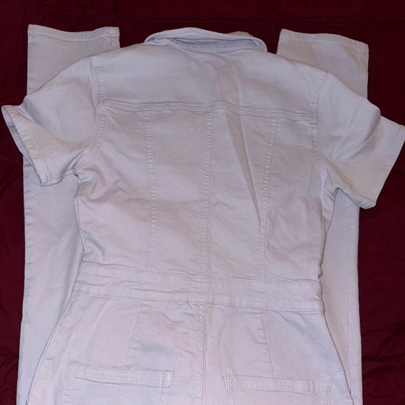 GOOD AMERICAN Denim Fit For Success Jumpsuit In Lilac Size 3 - Picture 2 of 3